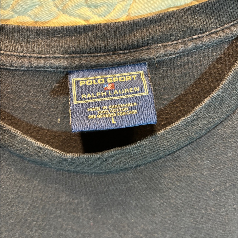 Ralph Lauren Blue Label Black Long Sleeve with Gold Polo Dog - Picture 2 of 3